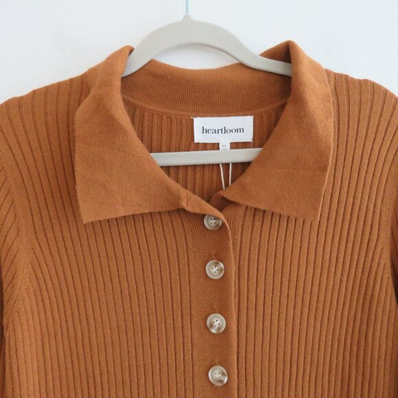 HEARTLOOM Dahlia Ribbed Knit Maxi Dress in Rust - Women's Size M NWT - Picture 6 of 16